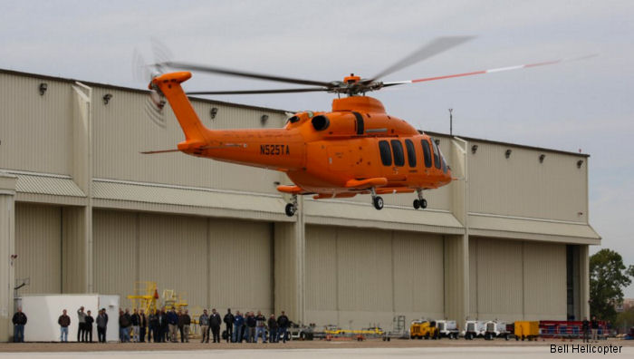 Helicopter Bell 525  Serial 62001 Register N525TA used by Bell Helicopter. Built 2015. Aircraft history and location
