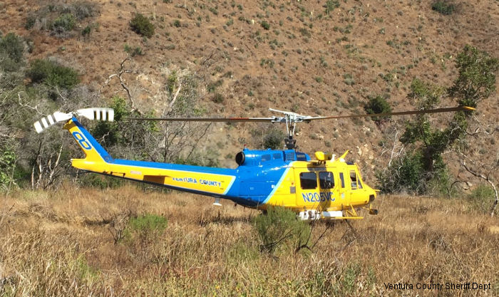 Detailed history and photos of helicopter Bell 205A-1 Serial 30066 Register N205VC HK-1772 N2257W used by VCSD (Ventura County Aviation Unit) Track service timeline and current status.