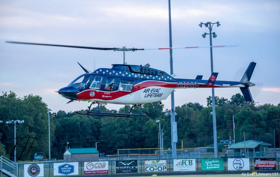 Detailed history and photos of helicopter Bell 206L-4 Long Ranger Serial 52393 Register N402AE used by Air Evac Lifeteam 157 Track service timeline and current status.