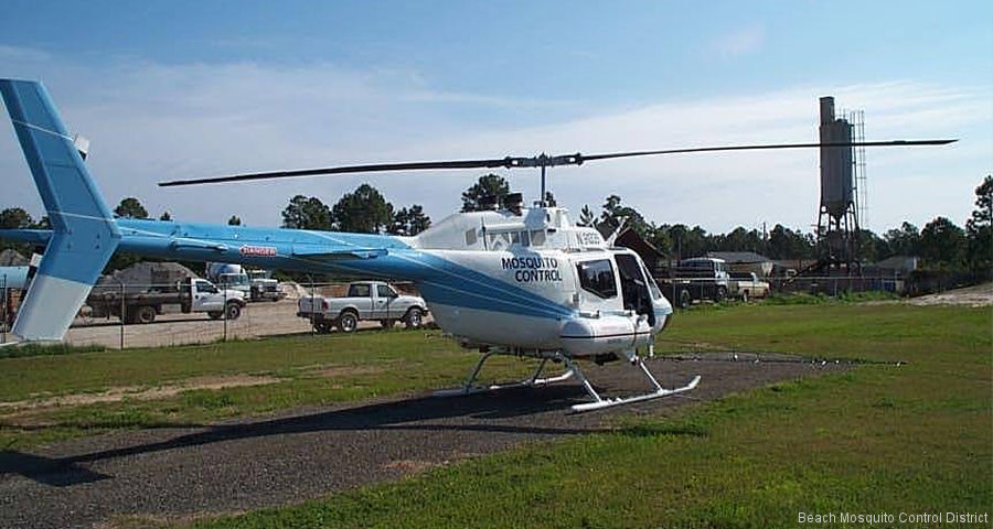 Detailed history and photos of helicopter Bell OH-58A Kiowa Serial 41835 Register N91336 72-21169 used by BMCD (Beach Mosquito Control District) ,US Army Aviation Army Track service timeline and current status.