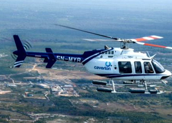 Detailed history and photos of helicopter Bell 407GXP Serial Register 5N-MYR used by Caverton Track service timeline and current status.