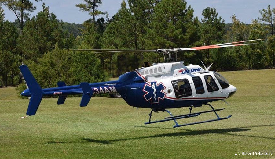 Helicopter Bell 407GX Serial 54407 Register N434AM N407ML C-GVOJ used by LifeSaver ,Air Methods ,Bell Helicopter ,Bell Helicopter Canada. Built 2013. Aircraft history and location