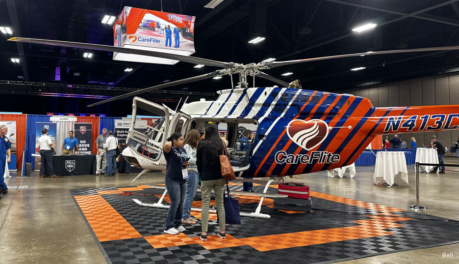 Detailed history and photos of helicopter Bell 407GXi Serial 56306 Register N413CF used by CareFlite ,Bell Helicopter Track service timeline and current status.