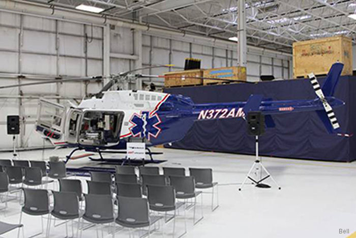 Detailed history and photos of helicopter Bell 407GXP Serial 54587 Register N372AM N538CB used by LifeSaver ,Air Methods ,Bell Helicopter Track service timeline and current status.
