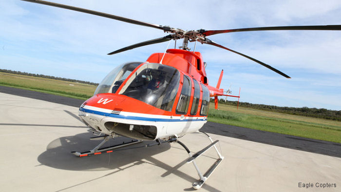 Detailed history and photos of helicopter Bell 407 Serial 53946 Register P2-HBW N365PB used by Eagle Copters Australasia ECM ,Heli Niugini Ltd HNL ,Bell Helicopter Track service timeline and current status.