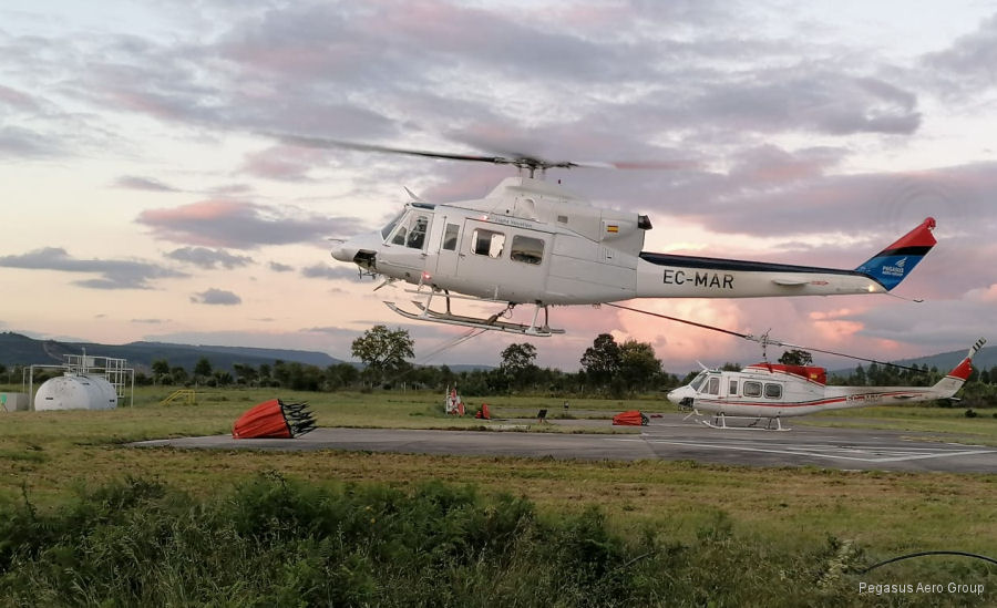 Detailed history and photos of helicopter Bell 412 Serial 33031 Register EC-MAR N417EH used by Pegasus Aero Group ,ERA Helicopters Track service timeline and current status.