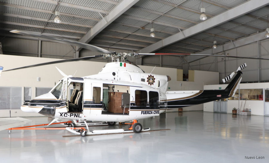 Detailed history and photos of helicopter Bell 412EP Serial 36251 Register XC-PNL XC-EDM used by Gobierno de Mexico (Mexico Government) Track service timeline and current status.