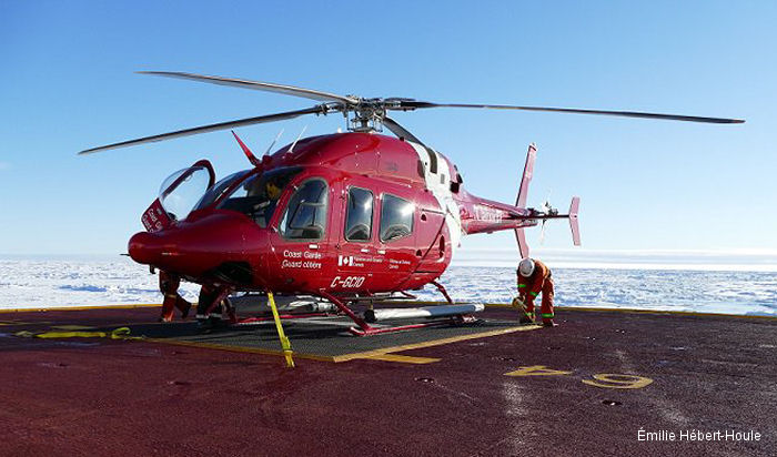 Helicopter Bell 429 Serial 57259 Register C-GCIO used by Canadian Coast Guard. Built 2015. Aircraft history and location