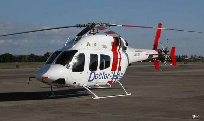 Detailed history and photos of helicopter Bell 429 Serial 57008 Register JA01DW N392KM used by Doctor-Heli ,Nakanihon Air Service NNK ,Mitsui Bussan Aerospace MBA Track service timeline and current status.
