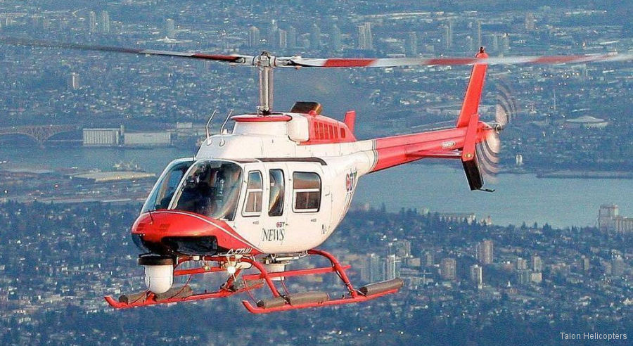 Helicopter Bell 206L-4 Long Ranger Serial 52176 Register C-FTHU N60SM N484TJ 9M-EKG used by Talon Helicopters. Built 1996. Aircraft history and location