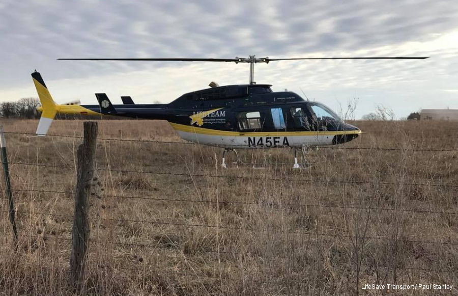 Helicopter Bell 206L-3 Long Ranger Serial 51104 Register N45EA N6NJ used by LifeSave Transport ,NJSP (New Jersey State Police). Built 1984. Aircraft history and location