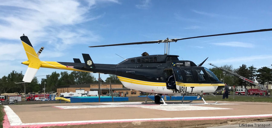 Detailed history and photos of helicopter Bell 206L-4 Long Ranger Serial 52195 Register N91LT N95CH used by LifeSave Transport ,Omniflight Track service timeline and current status.