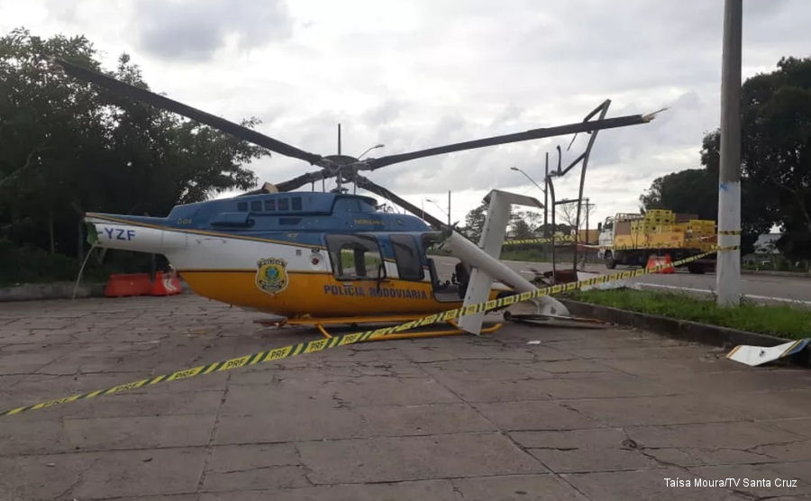 Detailed history and photos of helicopter Bell 407 Serial 53320 Register PT-YZF N8215J used by Polícia Rodoviária Federal PRF (Federal Highway Police) ,Bell Helicopter Track service timeline and current status.
