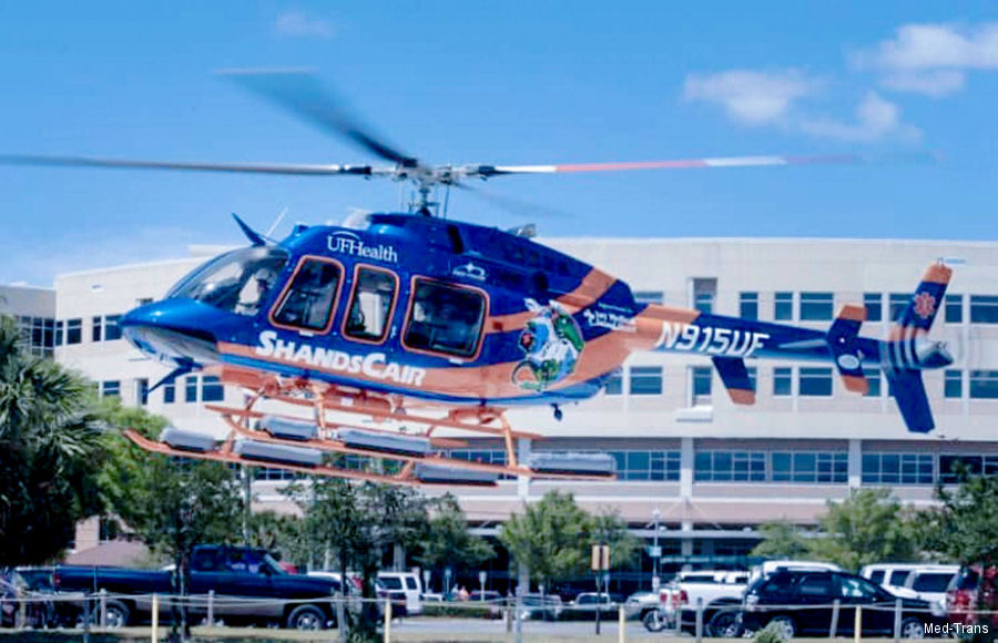 Detailed history and photos of helicopter Bell 407GXP Serial 54686 Register N915UF N686MT N662YB used by University of Florida Health ,Med Trans Corp ,Bell Helicopter Track service timeline and current status.