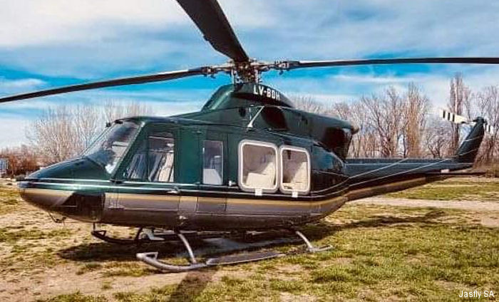 Detailed history and photos of helicopter Bell 412EP Serial 36375 Register LV-BDH N42575 used by Jasfly ,Fuerza Aerea Argentina FAA (Argentine Air Force) ,Gobiernos Provinciales Gobierno de la Provincia de Buenos Aires (Aeronautics Division of Buenos Aires Province) ,Bell Helicopter Track service timeline and current status.