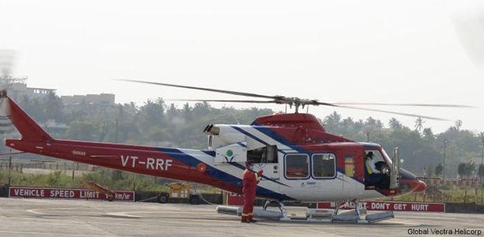 Detailed history and photos of helicopter Bell 412EP Serial 36690 Register VT-RRF N534KB C-FIKN used by Global Vectra Helicorp GVHL ,Bell Helicopter ,Bell Helicopter Canada Track service timeline and current status.