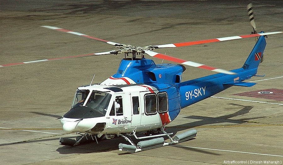 Detailed history and photos of helicopter Bell 412EP Serial 36420 Register C-FEPX XA-HSS 9Y-SKY N8010C used by Wildcat Helicopters ,Heliservicio ,Bristow Caribbean ,Bell Helicopter Track service timeline and current status.