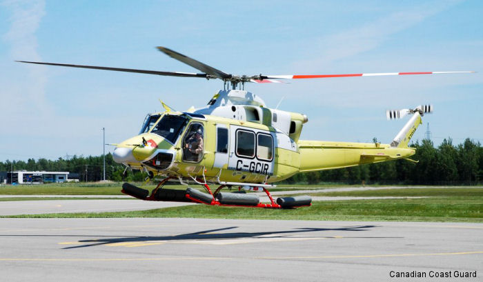 Helicopter Bell 412EPi Serial 37014 Register C-GCIR used by Canadian Coast Guard ,Bell Helicopter Canada. Built 2016. Aircraft history and location
