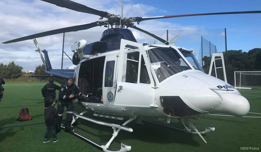 Helicopter Bell 412EPi Serial 37009 Register VH-PQZ used by Australia Police. Built 2015. Aircraft history and location
