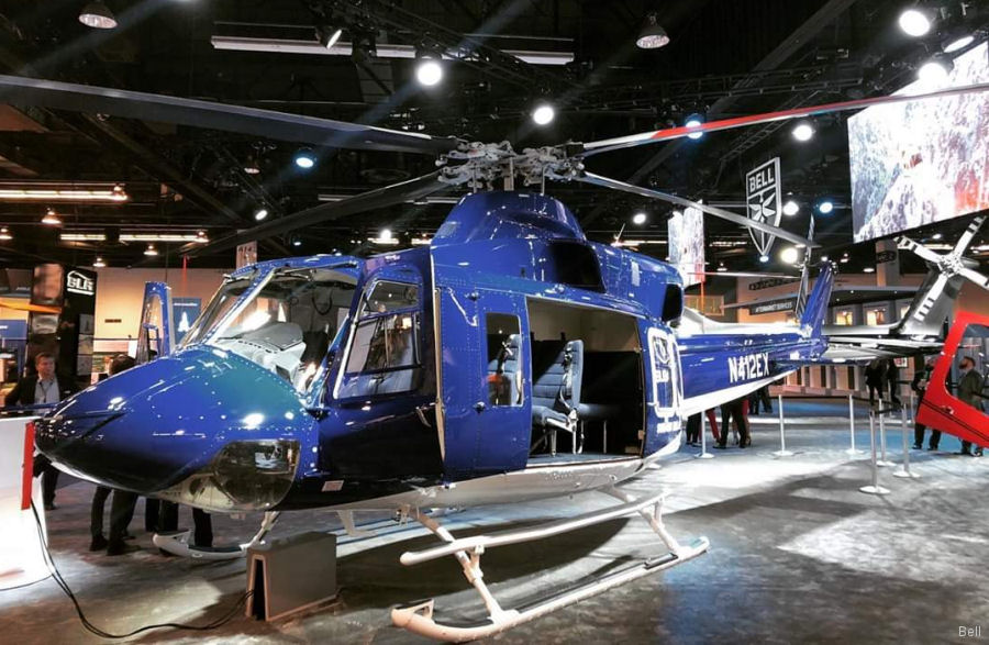 Helicopter Bell 412EPX Serial 39103 Register N412EX C-GFNZ used by Bell Helicopter ,Bell Helicopter Canada. Built 2019. Aircraft history and location