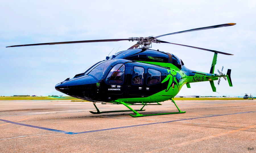 Detailed history and photos of helicopter Bell 429 Serial 57081 Register N34UE N34UT N466MH C-GOJN used by Bell Helicopter ,Bell Helicopter Canada Converted to 429 ALFA Track service timeline and current status.