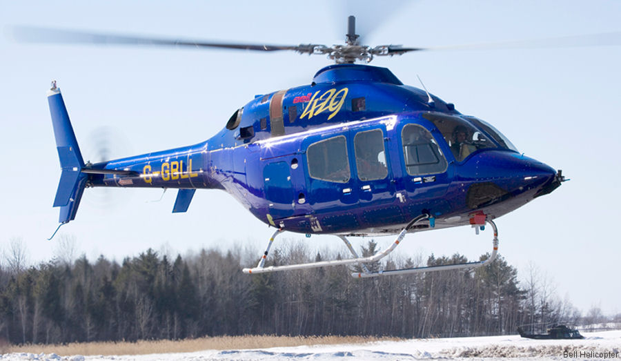 Helicopter Bell 429 Serial 54801 Register C-GBLL used by Bell Helicopter Canada. Built 2007. Aircraft history and location