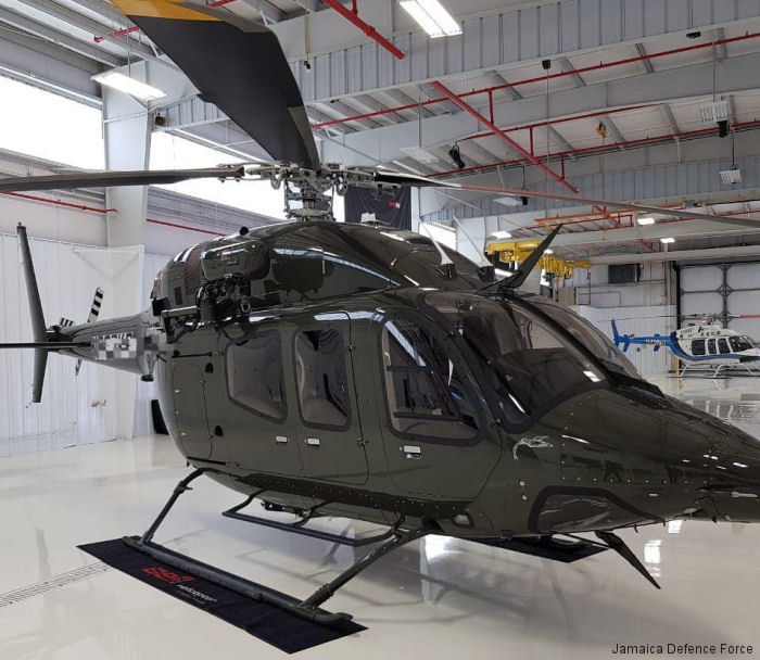 Helicopter Bell 429 Serial 57337 Register JDF H-36 N837KB C-FYIZ used by Jamaica Defence Force JDF ,Bell Helicopter ,Bell Helicopter Canada. Built 2017. Aircraft history and location