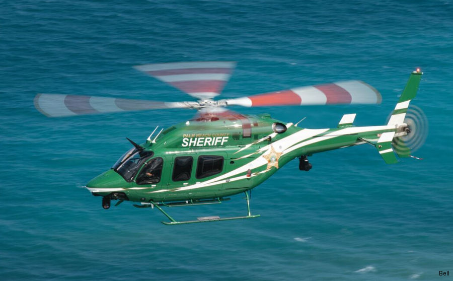 Helicopter Bell 429 Serial 57292 Register N158DB used by PBSO (Palm Beach County Sheriffs Office) ,Bell Helicopter. Built 2015. Aircraft history and location