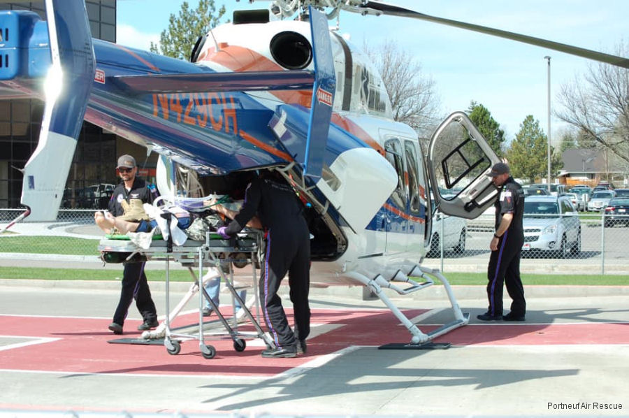 Detailed history and photos of helicopter Bell 429 Serial 57014 Register N429CH N428SL C-GHAQ used by PMC (Portneuf Health) ,Classic Air Medical ,Air St. Luke’s ,Bell Helicopter ,Bell Helicopter Canada Track service timeline and current status.