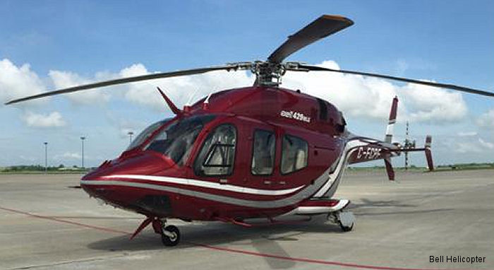 Detailed history and photos of helicopter Bell 429WLG Serial 57211 Register XA-VTM C-FYAU N429EA C-FCPF used by Bell Helicopter Canada ,Bell Helicopter Track service timeline and current status.
