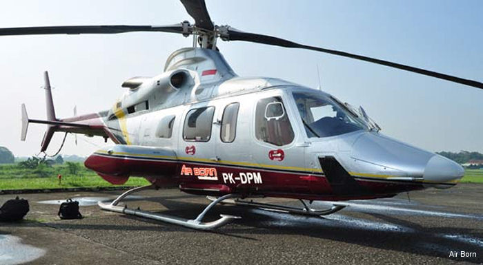 Helicopter Bell 430 Serial 49018 Register PK-DPM PK-BAL 9M-HRM 9M-ATM N490FC TC-HRM used by Air Born ,Hornbill Skyways. Aircraft history and location