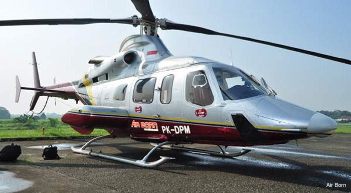 Detailed history and photos of helicopter Bell 430 Serial 49018 Register PK-DPM PK-BAL 9M-HRM 9M-ATM N490FC TC-HRM used by Air Born ,Hornbill Skyways Track service timeline and current status.