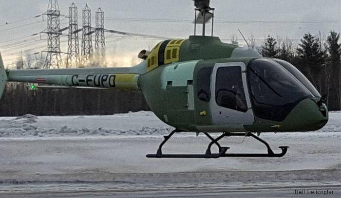 Helicopter Bell 505 Jet Ranger X Serial 65011 Register N505GR C-GHPD C-FUPD used by Bell Helicopter ,Bell Helicopter Canada. Built 2017. Aircraft history and location