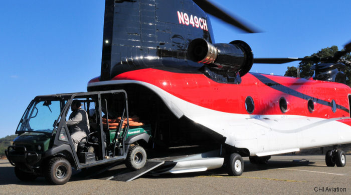 Helicopter Boeing CH-47D Chinook Serial M.3357 Register N949CH 90-00205 used by Helimax Aviation ,CHI Aviation (Construction Helicopters Inc) ,US Army Aviation Army. Aircraft history and location