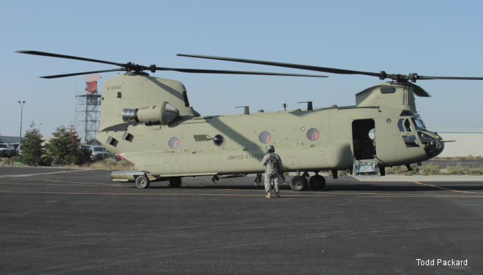 Helicopter Boeing CH-47F Chinook Serial M.8402 Register 12-08402 used by US Army Aviation Army. Aircraft history and location