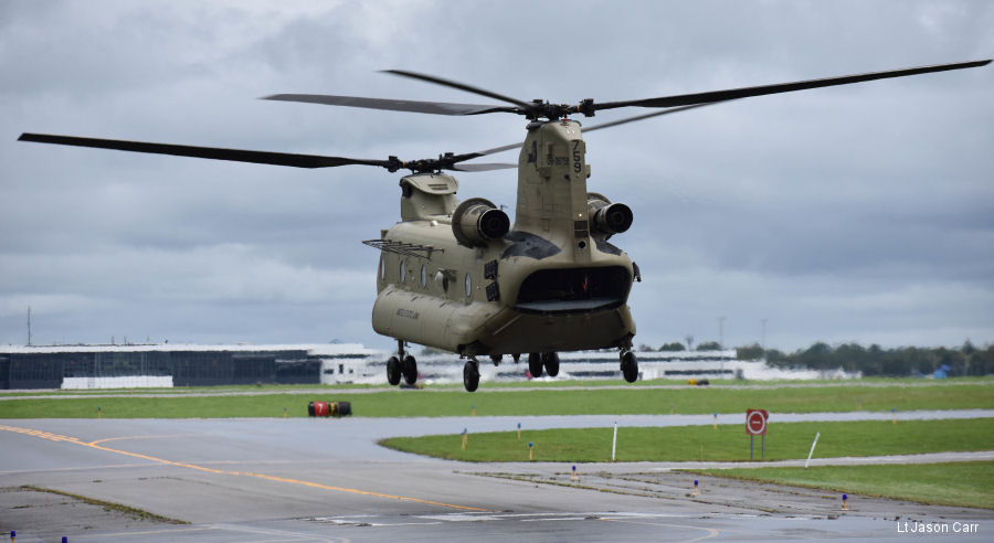 Detailed history and photos of helicopter Boeing CH-47F Chinook Serial M.8759 Register 08-08759 used by US Army Aviation Army Track service timeline and current status.