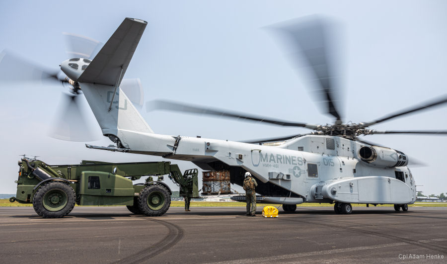 Detailed history and photos of helicopter Sikorsky CH-53K King Stallion Serial Register 170005 used by US Marine Corps USMC Track service timeline and current status.