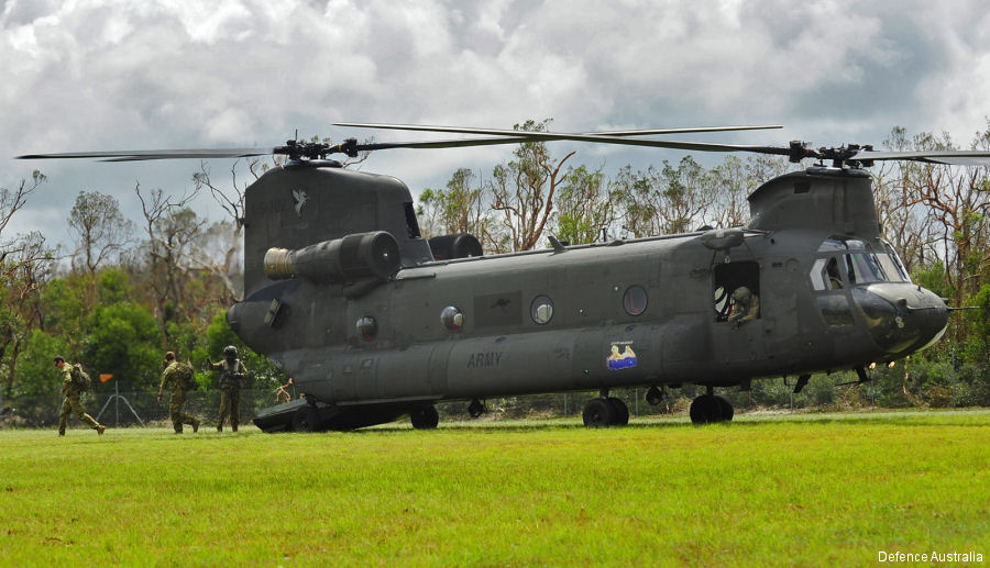 Detailed history and photos of helicopter Boeing CH-47D Chinook Serial M.4037 Register A15-202 used by Australian Army Aviation (Australian Army) Track service timeline and current status.
