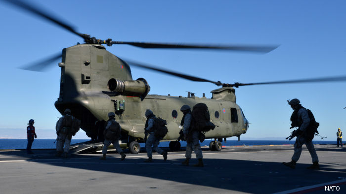 Helicopter Boeing CH-47D Chinook Serial M.7002 Register ZA681 used by Royal Air Force RAF. Built 1993. Aircraft history and location