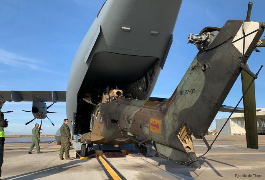 Detailed history and photos of helicopter Eurocopter AS532UL Cougar Serial 2462 Register HT.21-51 HT.27-03 used by Fuerzas Aeromóviles del Ejército de Tierra FAMET (Spanish Army Aviation) Track service timeline and current status.