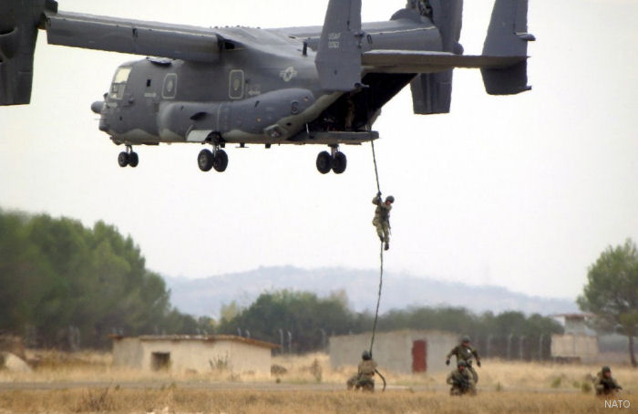 Detailed history and photos of helicopter Bell CV-22B Osprey Serial D1044 Register 12-0063 used by US Air Force USAF Track service timeline and current status.