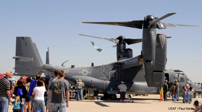 Detailed history and photos of helicopter Bell CV-22B Osprey Serial D1005 Register 02-0024 used by US Air Force USAF Track service timeline and current status.