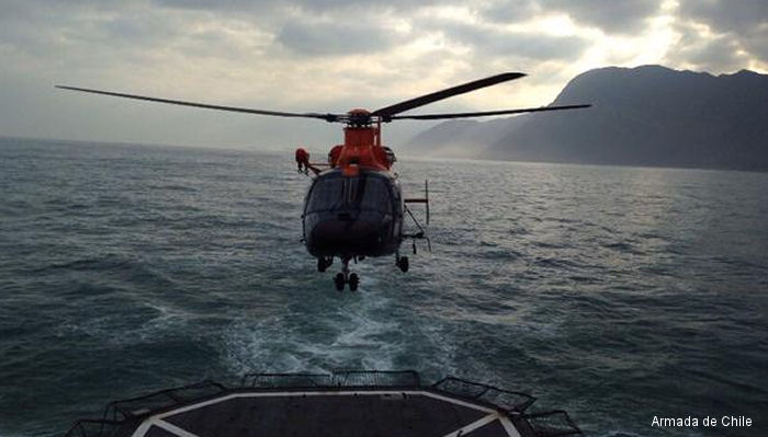 Photos of AS365 Dauphin 2 in Chilean Navy helicopter service.