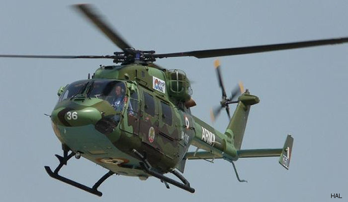 Photos of Dhruv in Indian Army helicopter service.