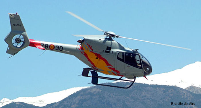 Detailed history and photos of helicopter Eurocopter EC120B Serial 1212 Register HE.25-11 used by Ejercito del Aire y del Espacio EdA (Spanish Air and Space Force) Track service timeline and current status.