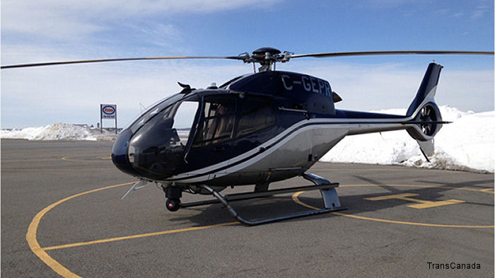 Detailed history and photos of helicopter Eurocopter EC120B Serial 1426 Register C-GEPR used by TransCanada Corporation ,Eurocopter Canada Track service timeline and current status.