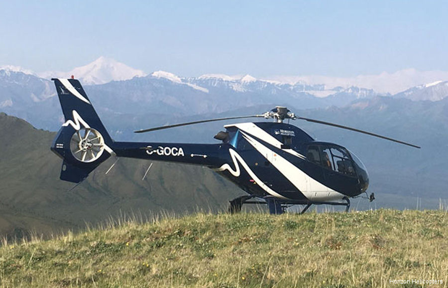 Detailed history and photos of helicopter Eurocopter EC120B Serial 1019 Register C-GOCA 9M-HAB SE-JDP used by Horizon Helicopters ,Talon Helicopters ,THI (Timberland Helicopters) ,Integrated Training and Services Track service timeline and current status.