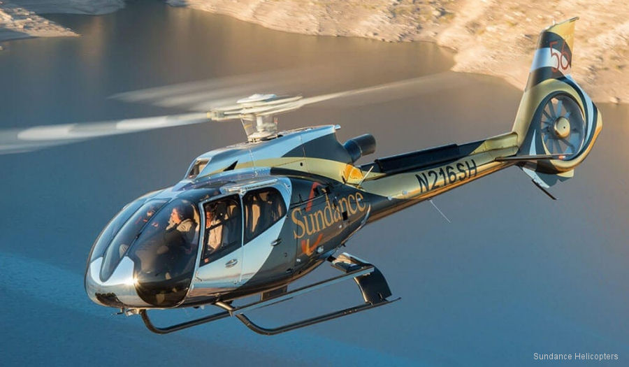 Detailed history and photos of helicopter Eurocopter EC130T2 Serial 7674 Register N216SH used by Sundance Helicopters ,American Eurocopter (Eurocopter USA) Track service timeline and current status.