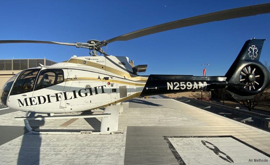 Detailed history and photos of helicopter Eurocopter EC130B4 Serial 7050 Register N259AM used by AirLift Texas ,Medi Flight ,Wake Forest Baptist Health ,Air Methods ,American Eurocopter (Eurocopter USA) Track service timeline and current status.