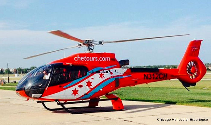 Detailed history and photos of helicopter Eurocopter EC130B4 Serial 4968 Register N312CH C-FXSH used by Chicago Helicopter Experience CHE ,Eurocopter Canada Track service timeline and current status.